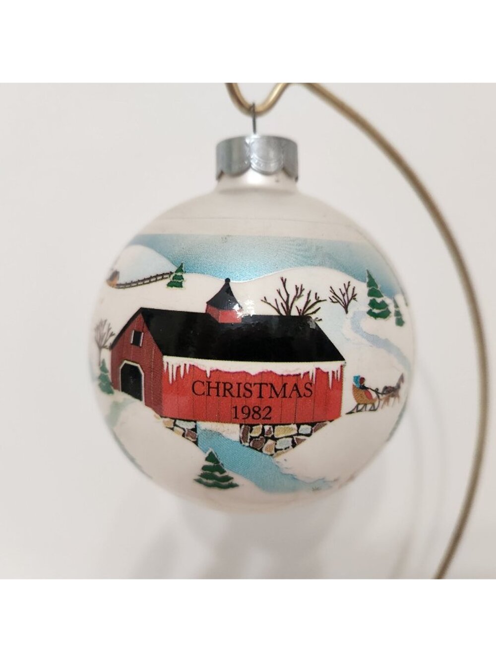 1982 Hallmark Christmas Ornament Grandparents Keepsake Winter Scene Vintage